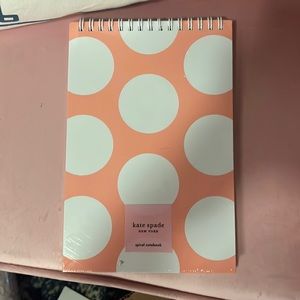 kate spade peach jumbo dot top spiral notebook NWT